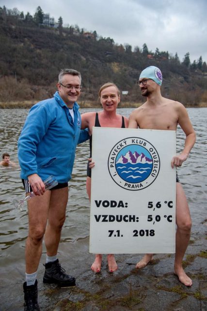 Křest otužilců I. PKO, Praha – Braník 7. 1. 2018