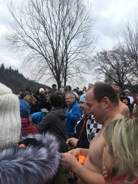 Křest otužilců I. PKO, Praha – Braník 7. 1. 2018