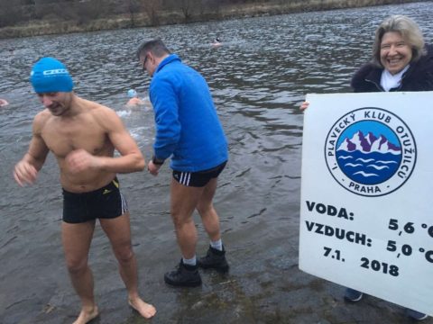 Křest otužilců I. PKO, Praha – Braník 7. 1. 2018
