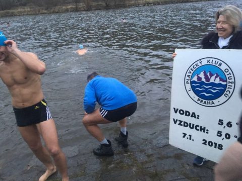 Křest otužilců I. PKO, Praha – Braník 7. 1. 2018