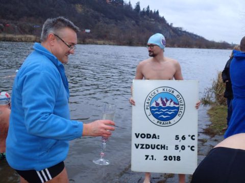 Křest otužilců I. PKO, Praha – Braník 7. 1. 2018