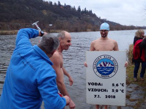 Křest otužilců I. PKO, Praha – Braník 7. 1. 2018