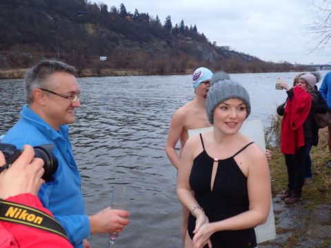 Křest otužilců I. PKO, Praha – Braník 7. 1. 2018
